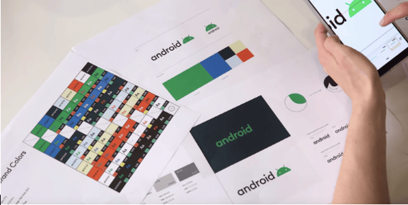 Colour palette used in Android rebrand
